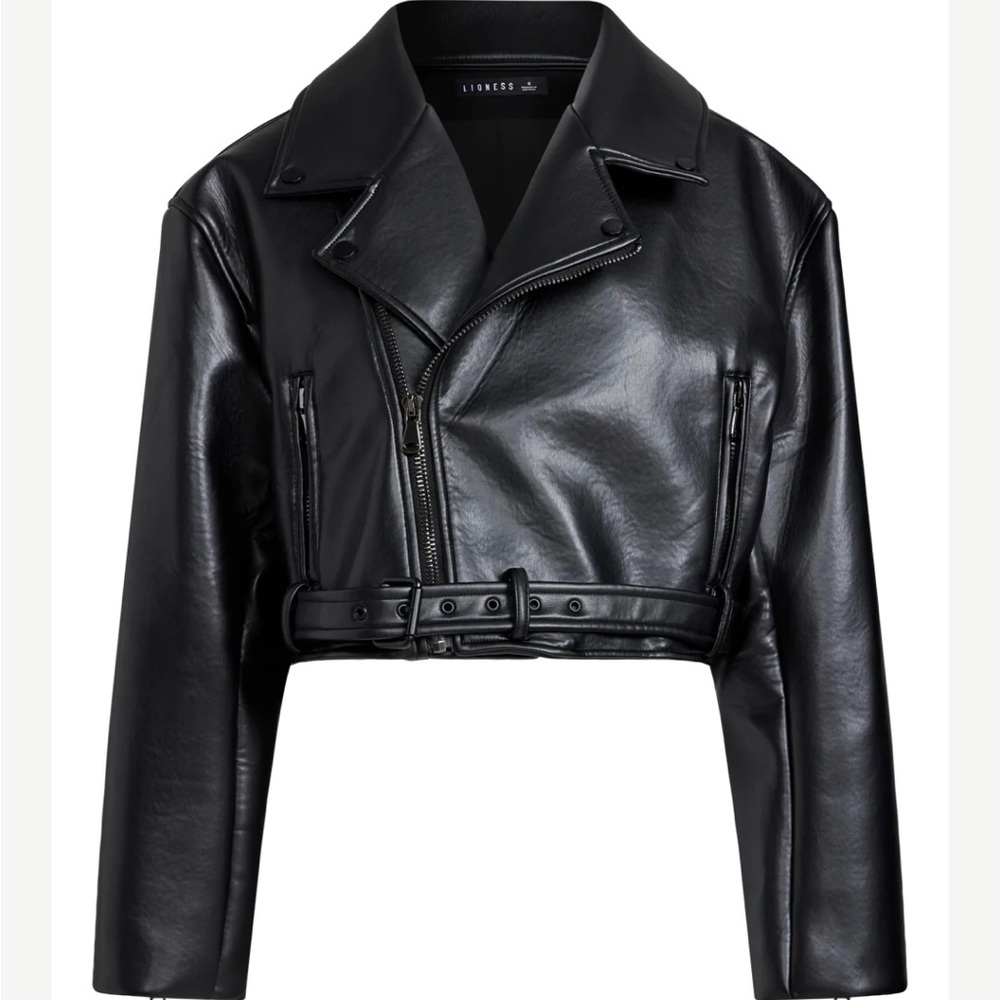 LIONESS STATEN VEGAN LEATHER JACKET